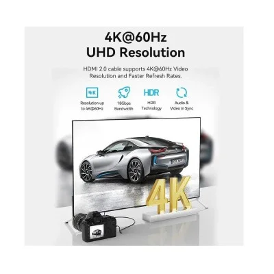 Vention hdmi cable 1.5m black type - black